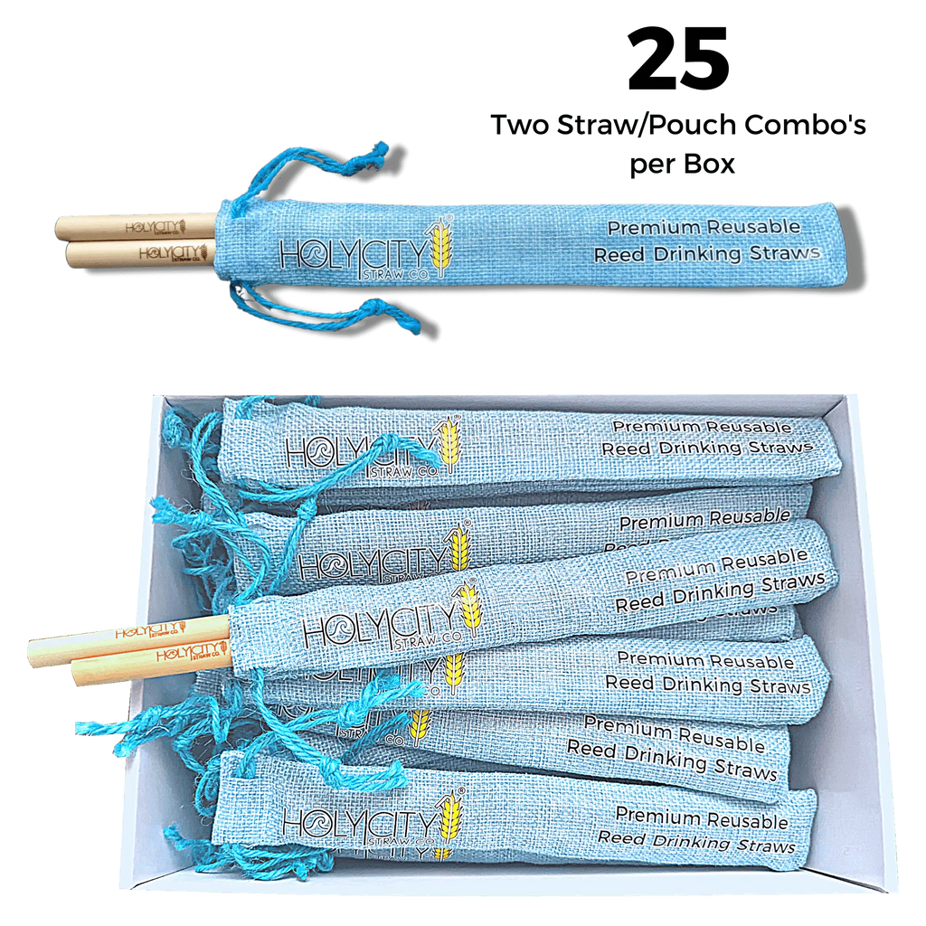 7.9" Jumbo Reed Straw/Pouch Combo | Inner Pack | 25ct.