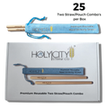 7.9" Jumbo Reed Straw/Pouch Combo | Inner Pack | 25ct.