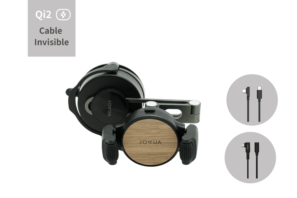6D Tesla Compatible Invisible Foldaway Car Mount Qi2 Wireless Charger for Tesla S/3/X/Y/Cybertruck (Universal)