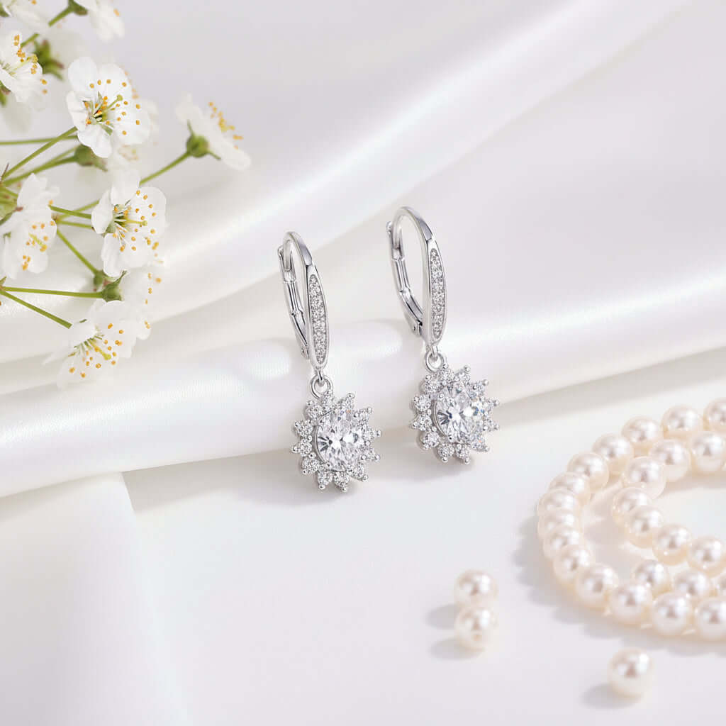Moissanite Stud Earrings 0.5 Carat  – S925 Sterling Silver Platinum-Plated