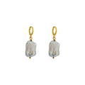 Silver freshwater pearl huggie hoop earrings | by Ifemi Jewels